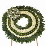 corona de flores con dobleces