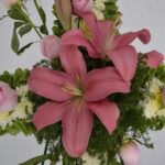 lirios rosas