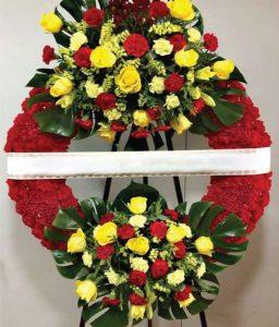 Corona de flores fúnebre