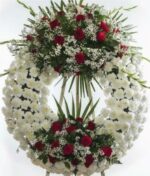 Corona de flores para funeral