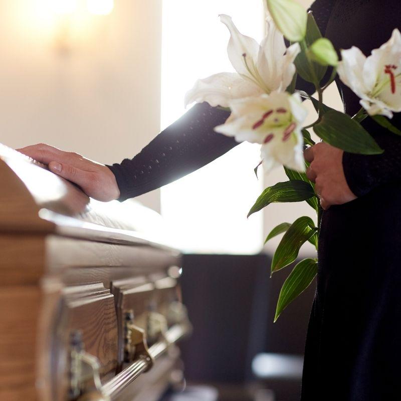 flores en funeral familiar