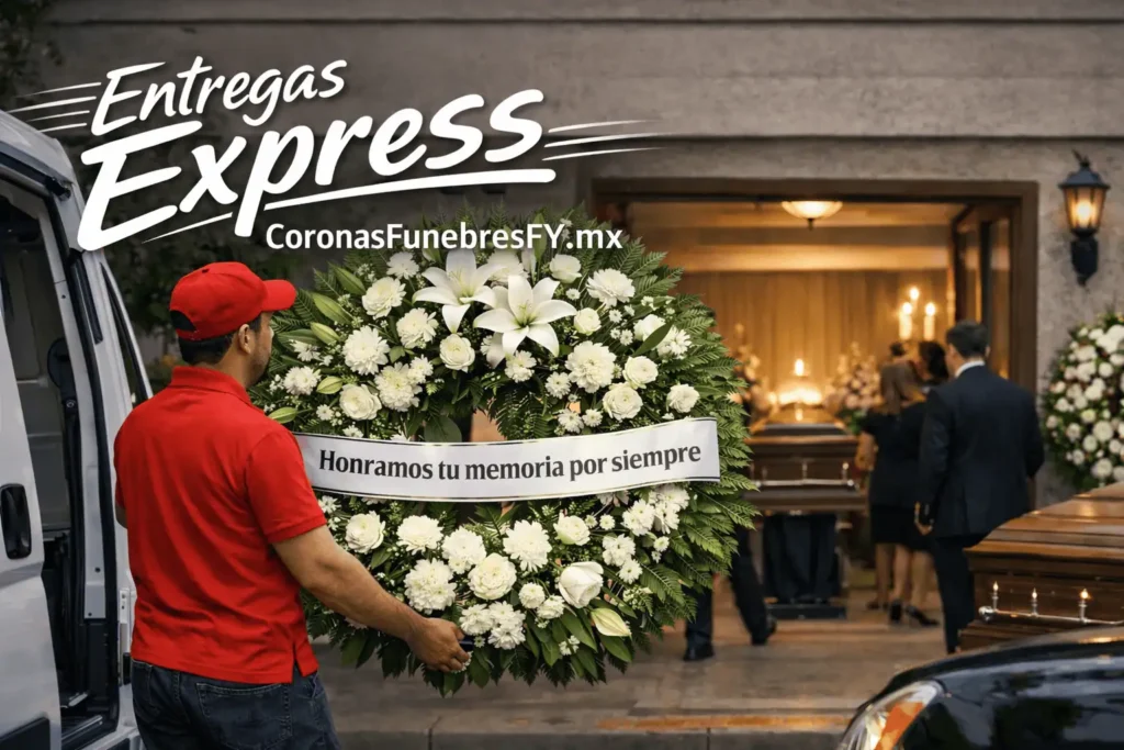 Entrega de Arreglos y Coronas Funebres en CDMX, Tijuana, ZApopan, Guadalajara, Puebla y Querétaro